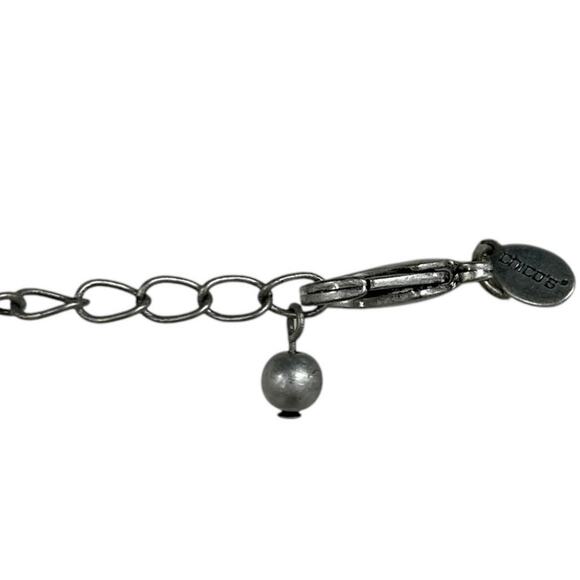 Chico’s Brown Multi Animal Print Enameled Pendant Beaded Cord Necklace - Picture 3 of 5